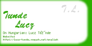 tunde lucz business card